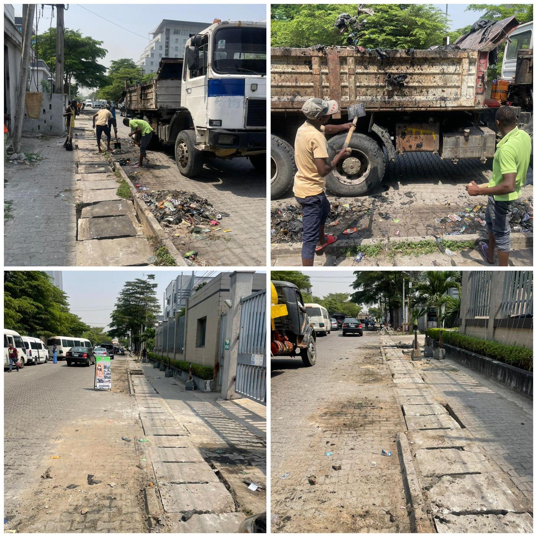 Sanitation Drive at Alaba Abiodun Oniru Road