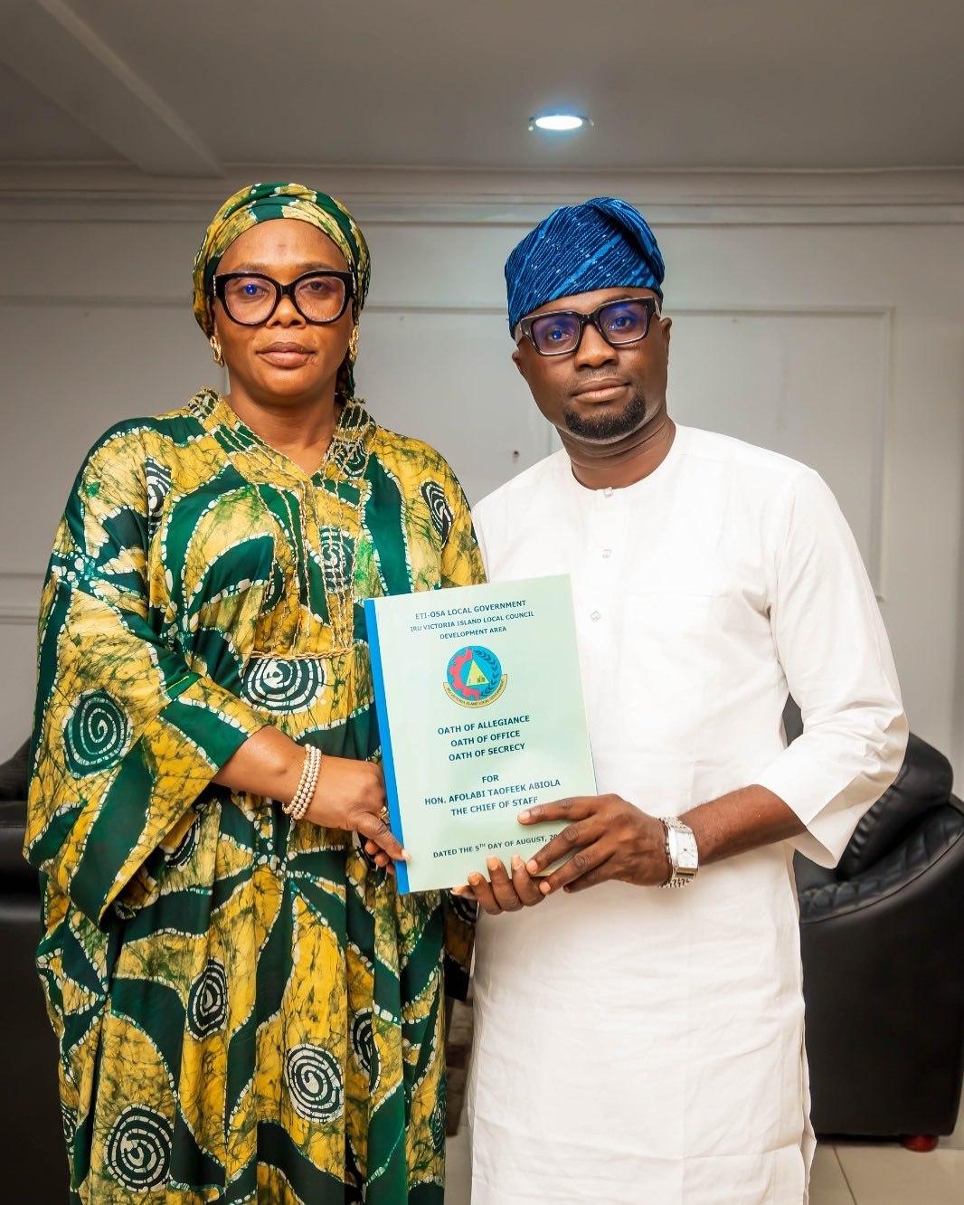 Swearing In Hon. Taofeek Abiola Afolabi as Chief of Staff